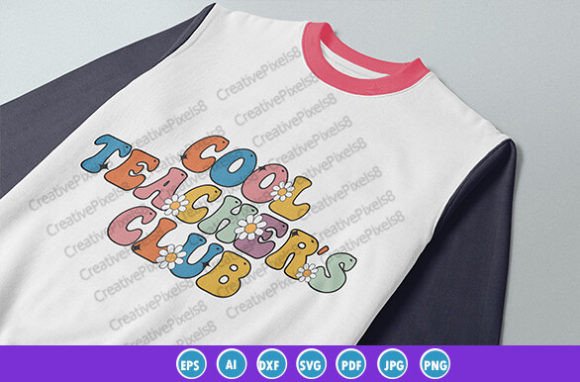 Cool Teacher’s Club Retro Wavy T Graphics