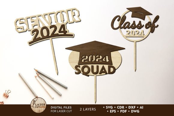 Graduation Toppers: Laser Cutting & Cake Topper Design