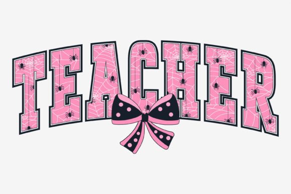 Halloween Teacher Coquette Pink Svg Png Graphics