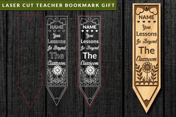 Laser Cutting Ornaments: Teacher Bookmark SVG Review