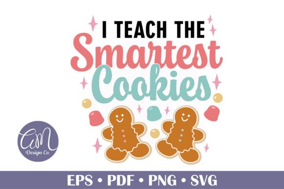 Pastel Teacher Christmas Design Graphics