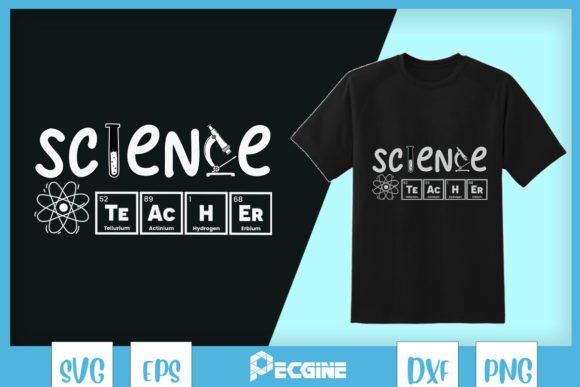 Science Teacher Periodic Table SVG Graphics for T-Shirt Designs