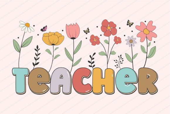 Teacher Flowers Grow Graphics for T-Shirt Designs
